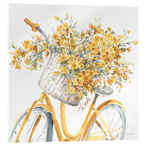 Acrylglasbild Happy Yellow Bike