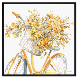 Gerahmter Kunstdruck Happy Yellow Bike