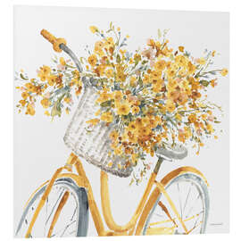 Tableau en PVC Happy Yellow Bike