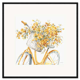 Framed art print Happy Yellow Bike
