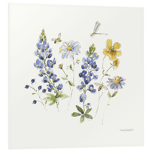 Tableau en PVC Wildflowers & Dragonfly