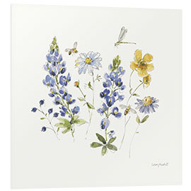 Foam board print Wildflowers &amp; Dragonfly