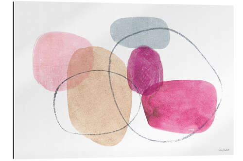 Quadro em plexi-alumínio Pink Pebbles