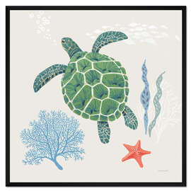 Gerahmter Kunstdruck Turtle - Free As The Ocean