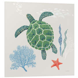 Foam board print Turtle - Free As The Ocean