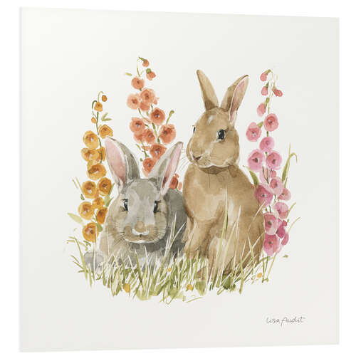 Foam board print Two Rabbits with Mallows