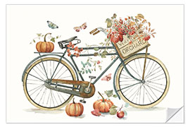 Autocolante decorativo Bike decorated for autumn