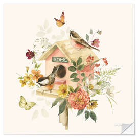 Selvklebende plakat A Bird's Home