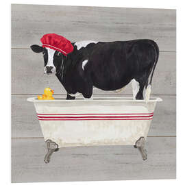 Foam board print Cow in the bath