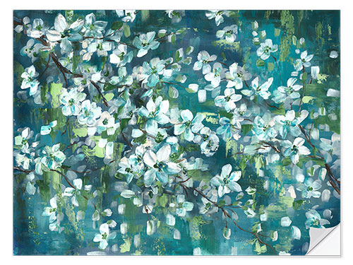 Naklejka na ścianę Teal Blossoms