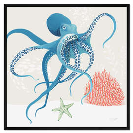Gerahmter Kunstdruck Oktopus - Free As The Ocean