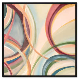 Gerahmter Kunstdruck Immer in Bewegung I