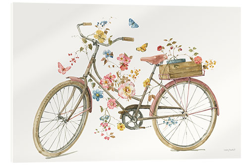 Acrylic print Bike Decorated for Spring