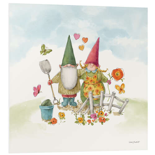 Tableau en PVC Garden Gnomes in Love