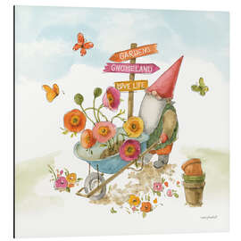 Magnettafel Gartenzwerg mit Schubkarre