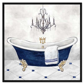 Gerahmter Kunstdruck Marineblaue Badewanne - Cynthia Coulter