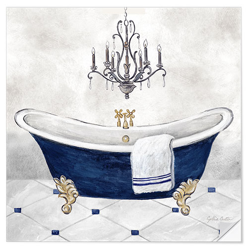 Vinilo para la pared Navy Blue Bath