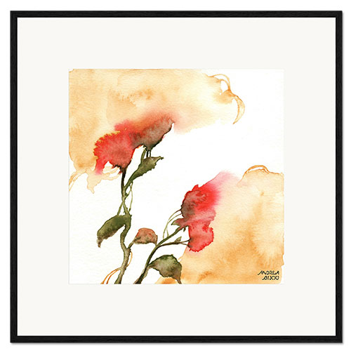 Framed art print Yellow and Red II