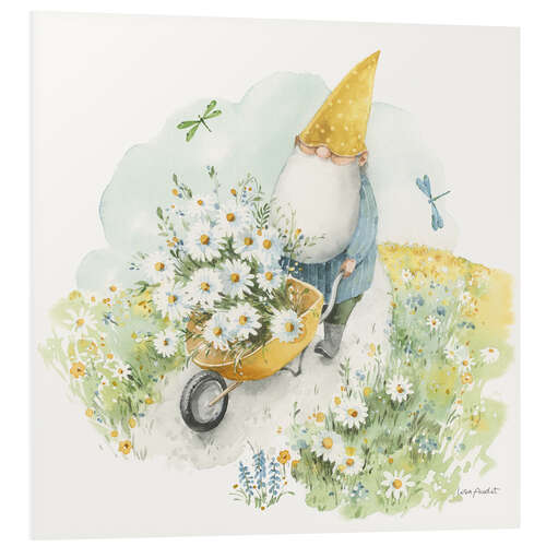 Cuadro de PVC Garden Gnome With Flower Wheelbarrow