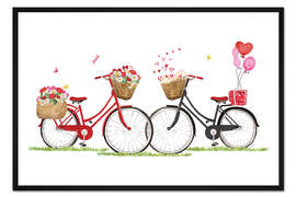 Gerahmter Kunstdruck Fahrrad-Romantik