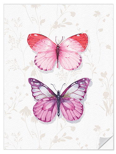 Wall sticker Pink Butterflies I