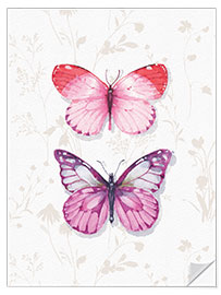 Wall sticker Pink Butterflies I