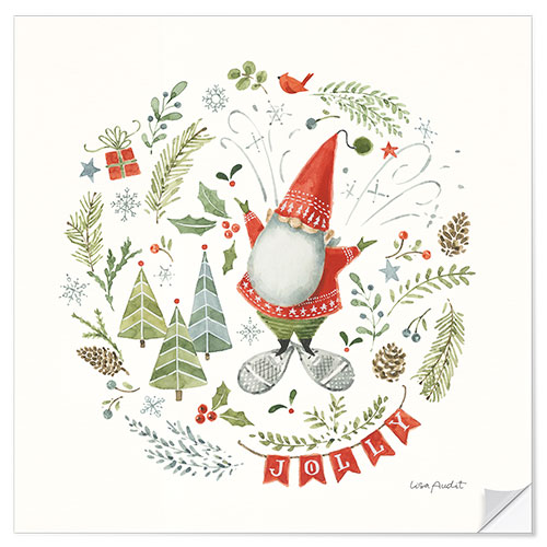 Wandsticker Weihnachtszwerg III