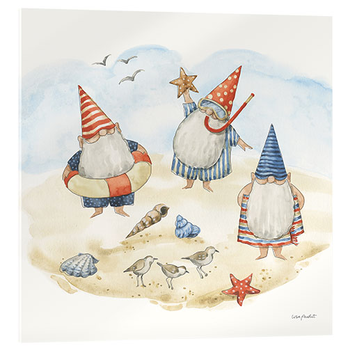 Cuadro de metacrilato Beach Gnomes