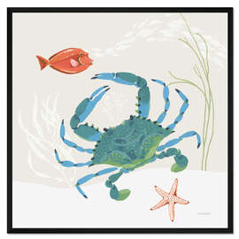 Gerahmter Kunstdruck Krabbe im Ozean