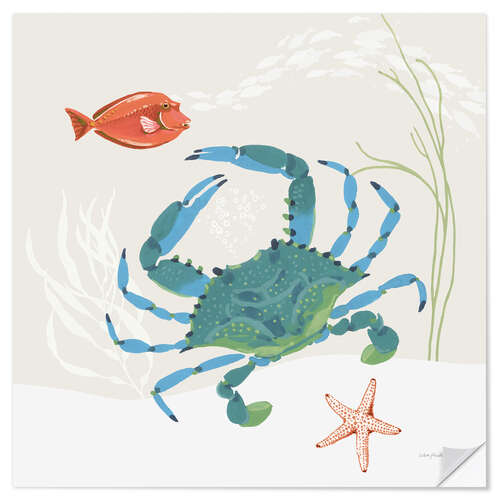 Vinilo para la pared Crab in the ocean