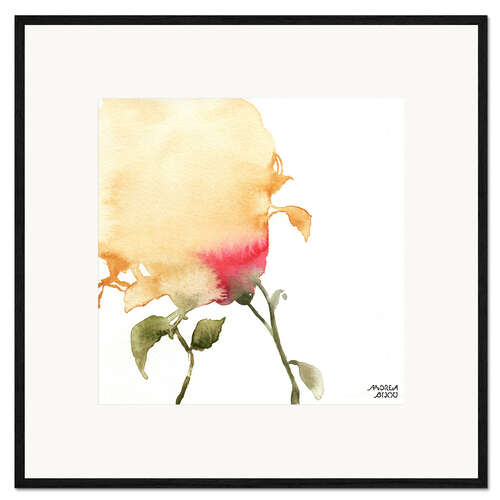Gerahmter Kunstdruck Yellow and Red I