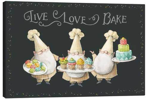 Leinwandbild Live Love Bake