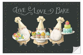 Vinilo para la pared Live Love Bake - Lisa Audit
