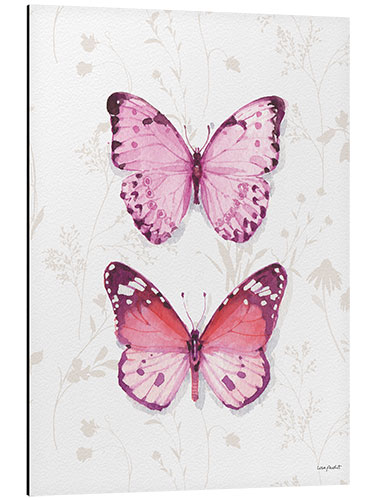 Aluminium print Pink Butterflies II