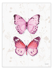 Poster Pink Butterflies II