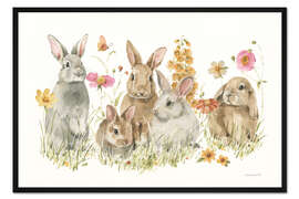 Gerahmter Kunstdruck Frühlingshasen