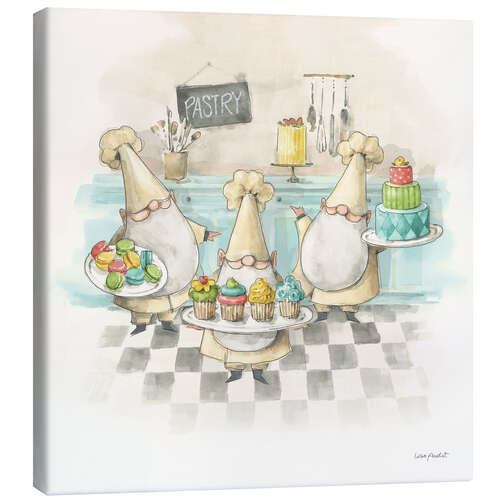 Canvas print Cute Kitchen Gnomes