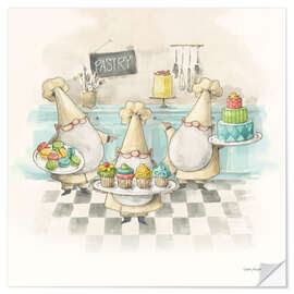 Autocolante decorativo  Cute Kitchen Gnomes - Lisa Audit