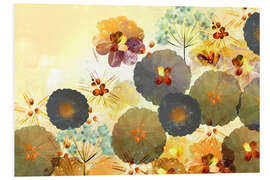 Foam board print Autumn Coloured Flowers