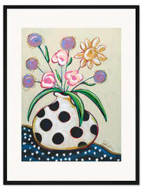 Gerahmter Kunstdruck Pop Florals, Dots