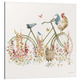 Magnettafel Fahrrad im Hühnergarten