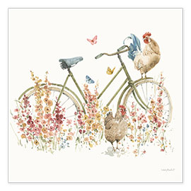 Poster  Bike in the Chicken Yard - Lisa Audit