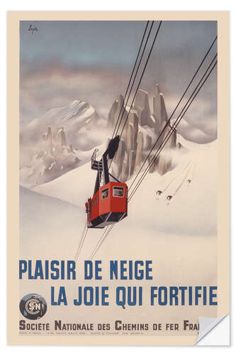 Muursticker Plaisir De Neige – La Joie Qui Fortifie, 1938