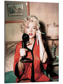 Aluminium print Marilyn Monroe on the Phone