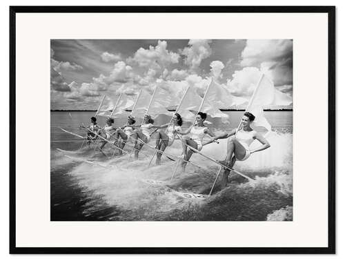 Impression artistique encadrée Water Ski Parade of Women