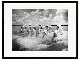 Innrammet kunsttrykk Water Ski Parade of Women