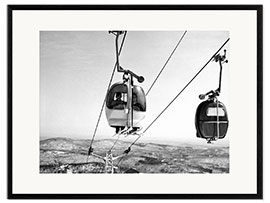 Impression artistique encadrée Ski Lift Moves Up to Mount Snow, 1962