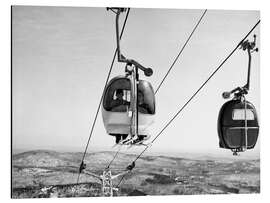 Magnettafel Skilift fährt auf den Mount Snow, 1962