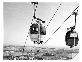 Sticker mural Ski Lift Moves Up to Mount Snow, 1962