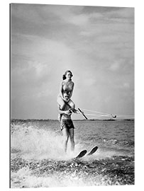 Gallery print Young Couple Waterskiing